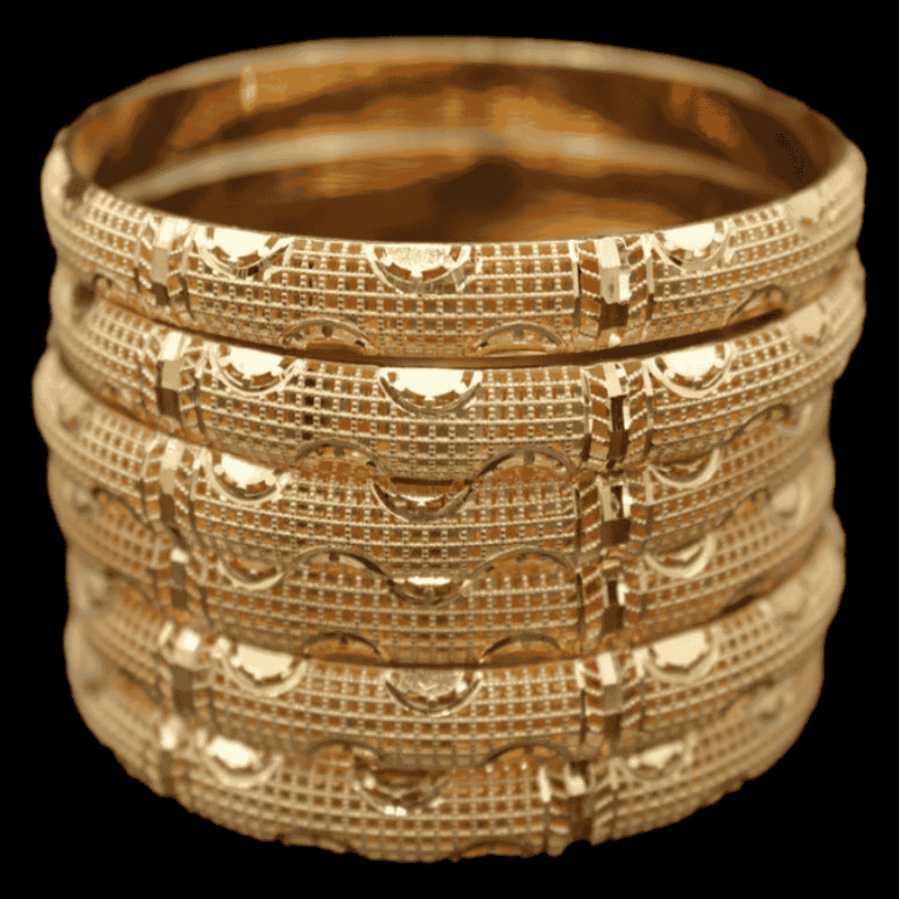 21K Gold Bangle Set (XL)